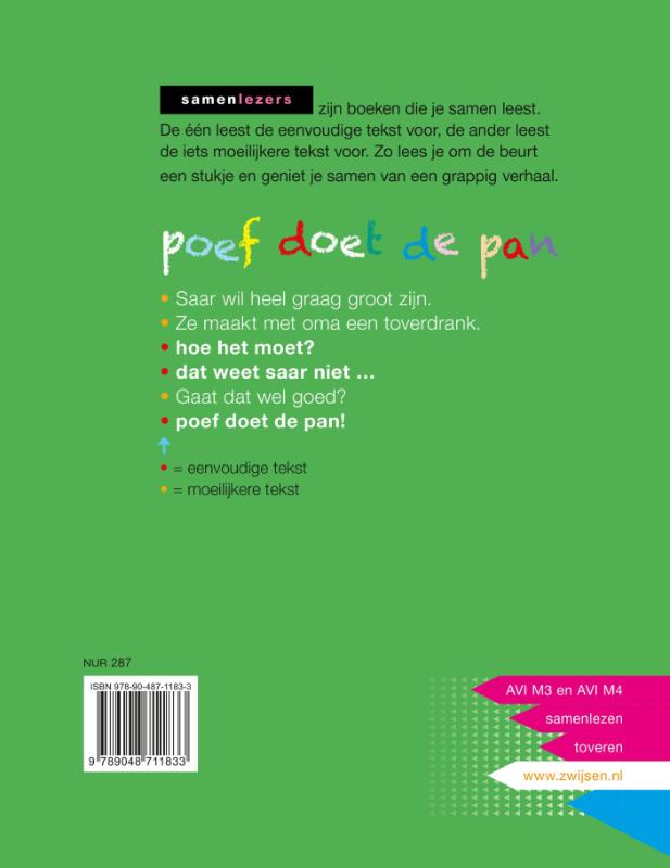 poef doet de pan / Samenlezers achterkant
