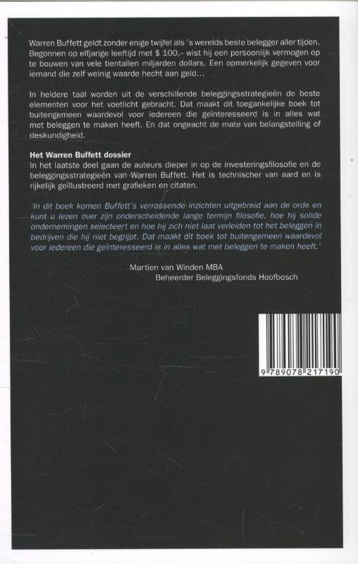 Leer beleggen als Warren Buffett Leer beleggen als Warren Buffett achterkant