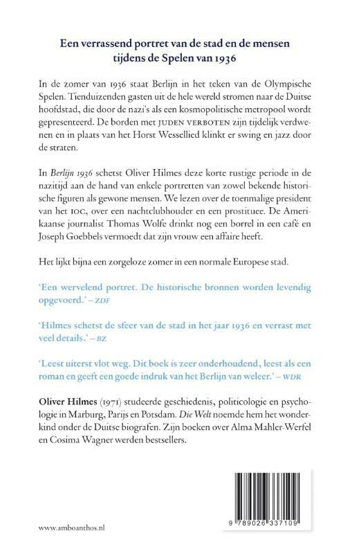 Berlijn 1936 achterkant