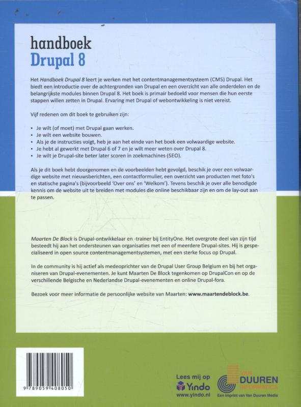 Handboek  -   Drupal 8 achterkant