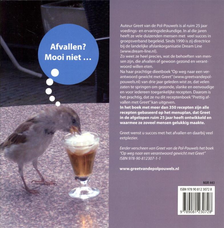 Prettig afvallen met Greet Prettig afvallen met Greet achterkant