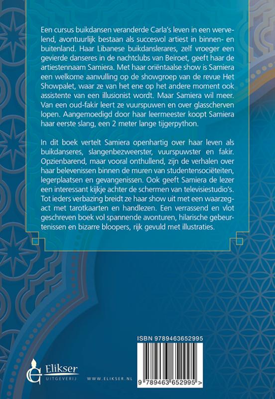 Dansen met slangen en vuur achterkant