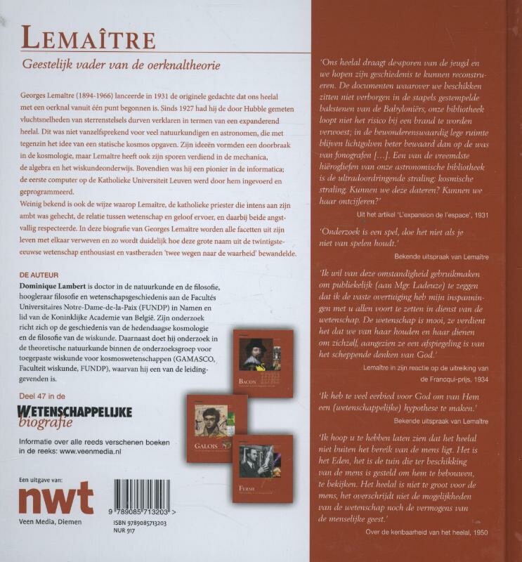 Lemaitre / Wetenschappelijke biografie / 47 achterkant