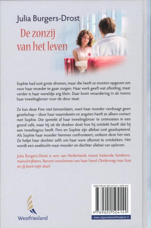 De zonzij van het leven De zonzij van het leven achterkant