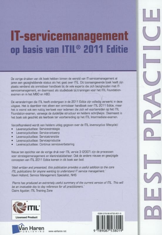 IT-servicemanagement op basis van ITIL® 2011 editie / 2011 Editie achterkant