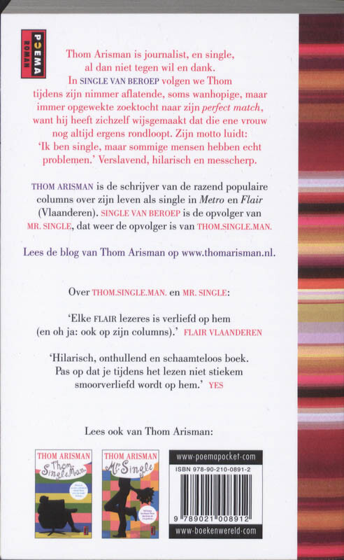 Single van beroep achterkant