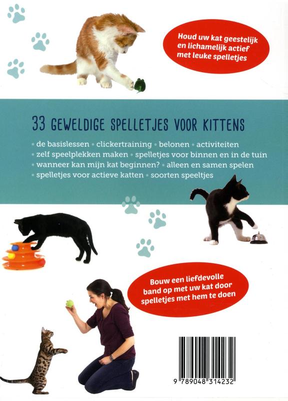 Spelletjes voor kittens achterkant