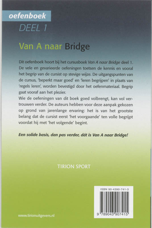 Van A naar Bridge 1 Oefenboek achterkant