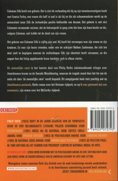 De menselijke smet / Pockethuis achterkant