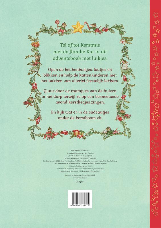 Familie Kat viert samen Kerstmis / Familie Kat achterkant
