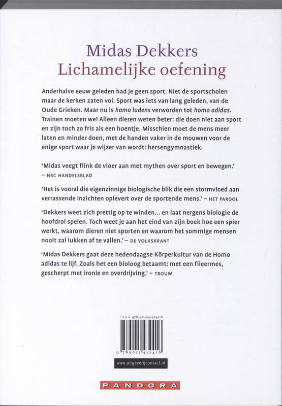 Lichamelijke oefening achterkant