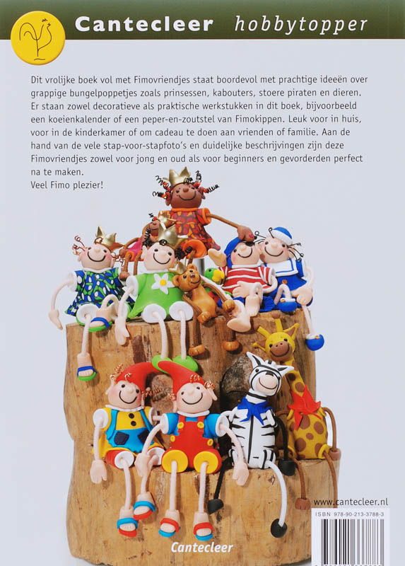 Fimo vriendjes / Cantecleer hobbytopper Fimo vriendjes / Cantecleer hobbytopper achterkant