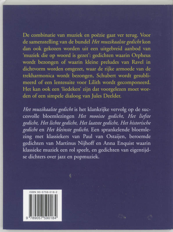 Het muzikaalste gedicht achterkant