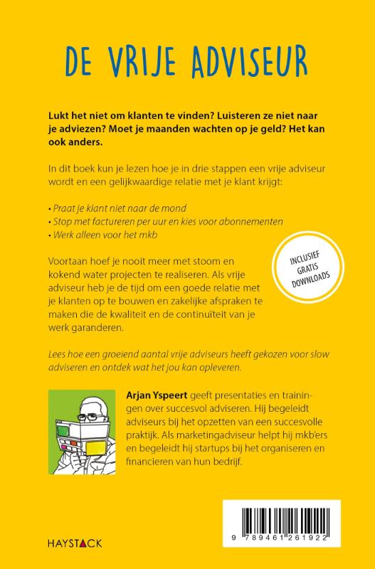 De vrije adviseur achterkant