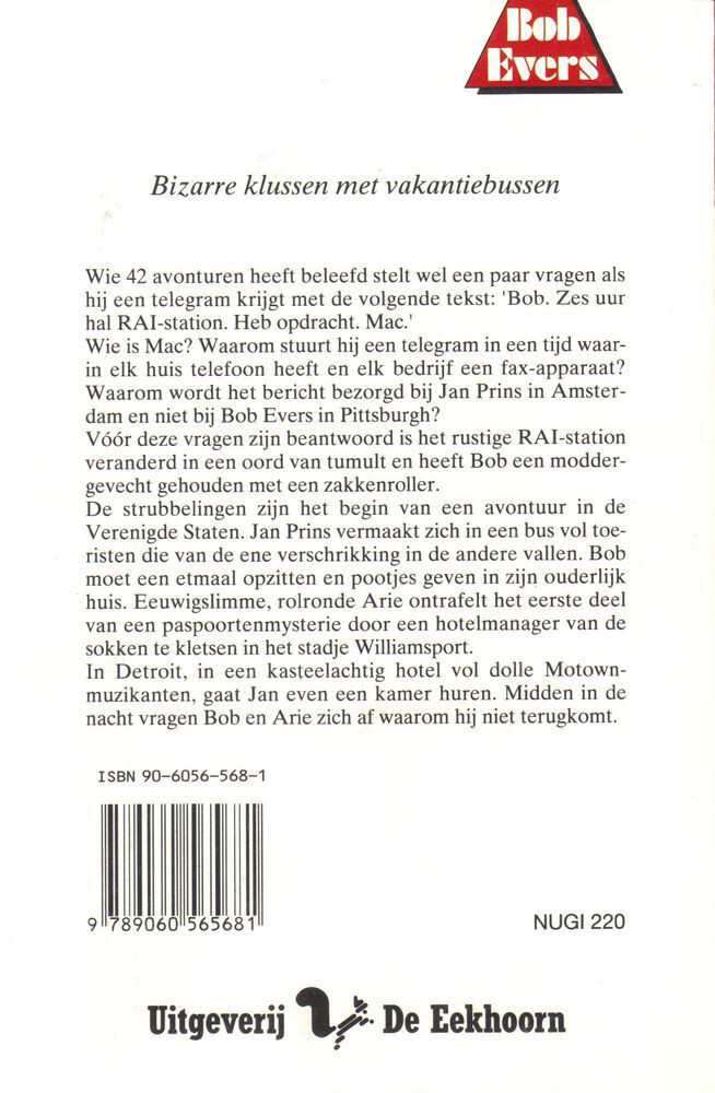 Bizarre klussen met vakantiebussen / Bob Evers-serie / 43 achterkant