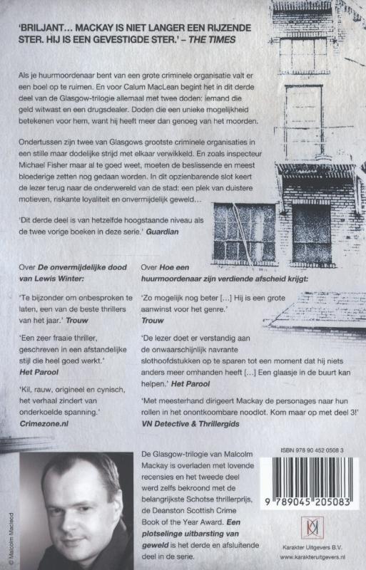 Een plotselinge uitbarsting van geweld / Glasgow-trilogie / 3 achterkant