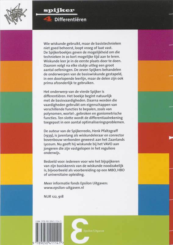 Spijkerreeks 4 - Differentieren achterkant