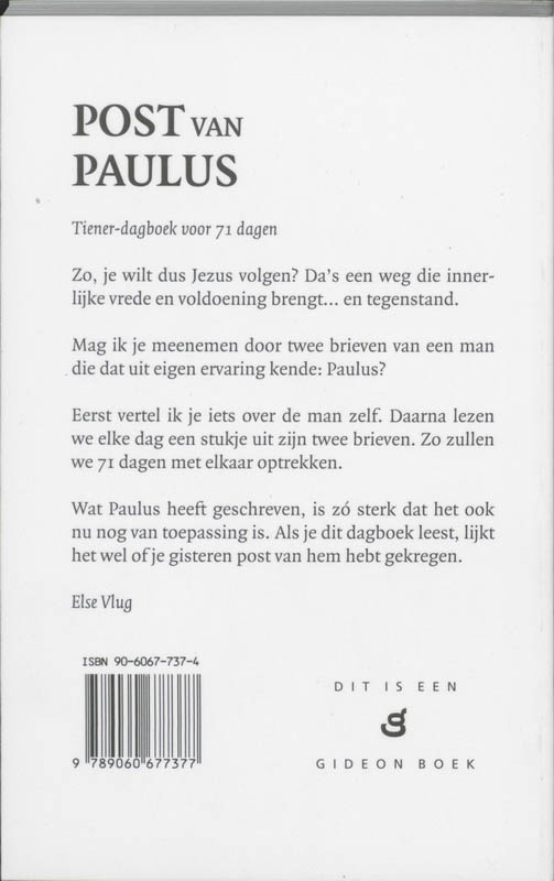 Post van paulus achterkant