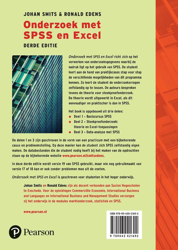 Onderzoek met SPSS en Excel, 3e editie Onderzoek met SPSS en Excel, 3e editie achterkant