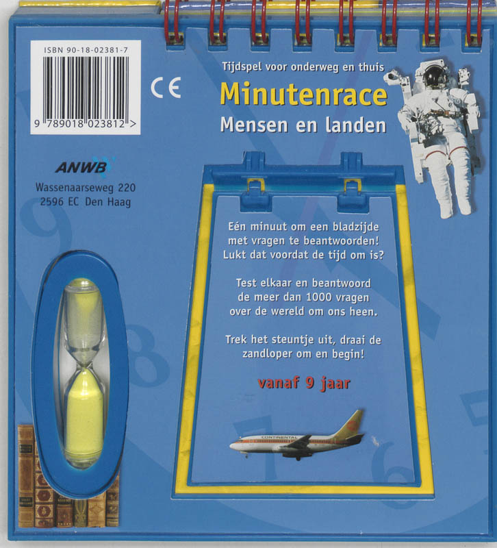 Minutenrace Mensen en landen achterkant