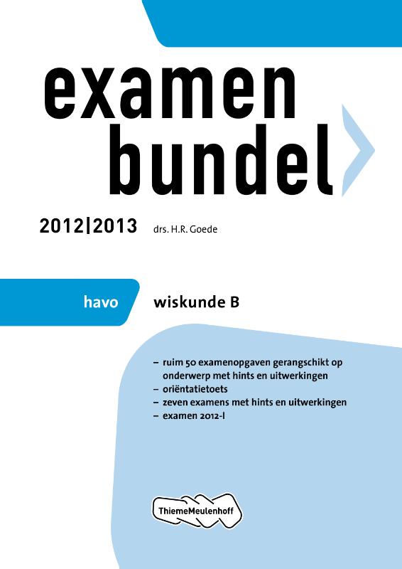 Examenbundel havo  Wiskunde B 2012/2013
