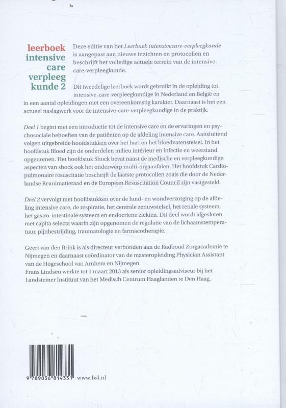 Leerboek intensive-care-verpleegkunde / 2 Leerboek intensive-care-verpleegkunde / 2 achterkant
