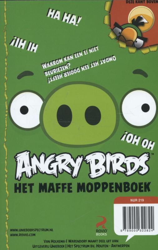 Het maffe moppenboek / Angry Birds achterkant