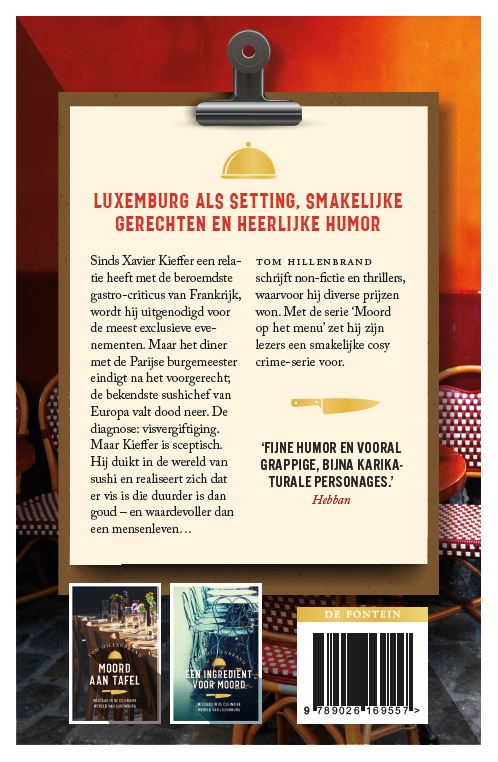 Een dodelijke delicatesse / Moord op het menu / 2 achterkant