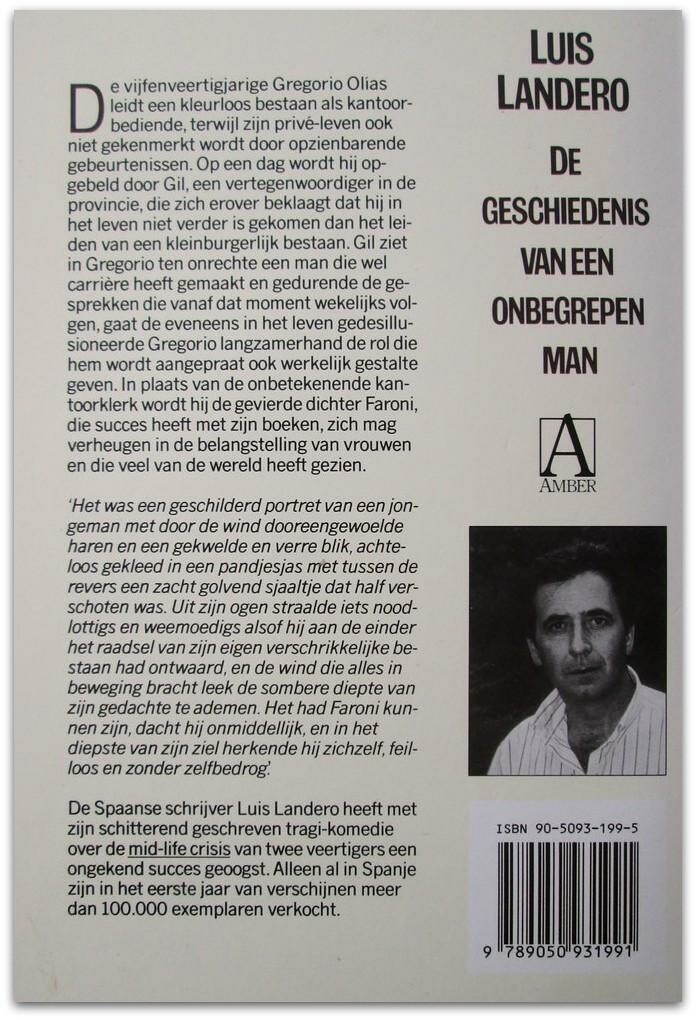De geschiedenis van een onbegrepen man achterkant
