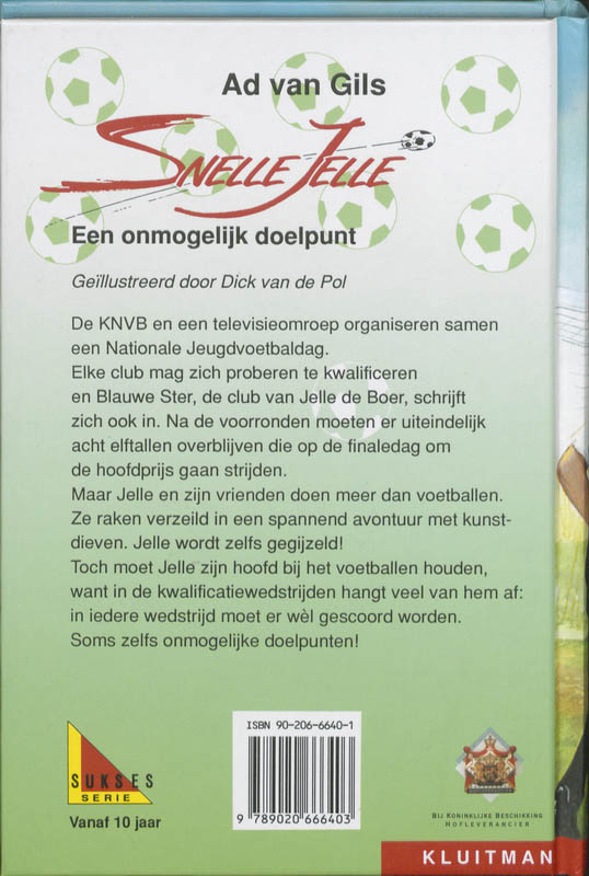 Snelle Jelle Een onmogelijk doelpunt / Suksesserie Snelle Jelle Een onmogelijk doelpunt / Suksesserie achterkant
