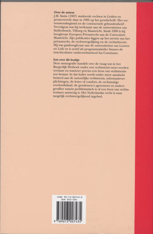 Bronnen van verbintenissen / Monografieen Nieuw BW / 2 achterkant