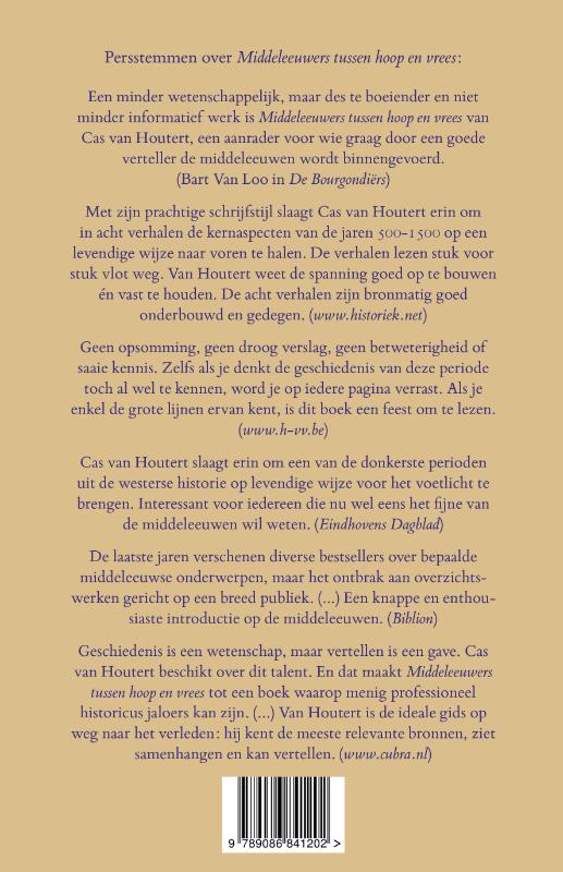 Middeleeuwers tussen hoop en vrees achterkant