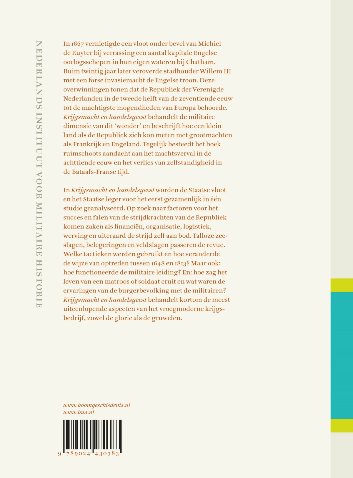 Krijgsmacht en handelsgeest / Militaire geschiedenis van Nederland / 2 achterkant