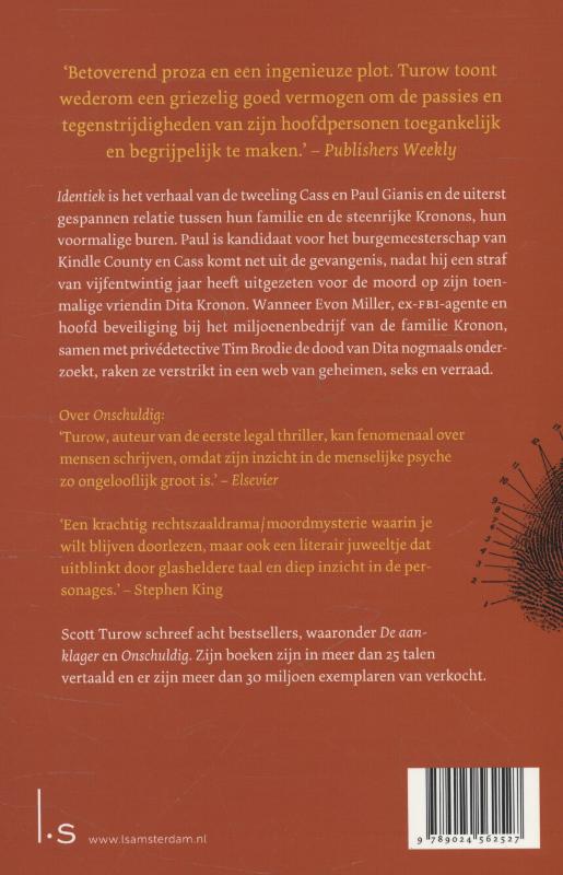 Identiek Identiek achterkant