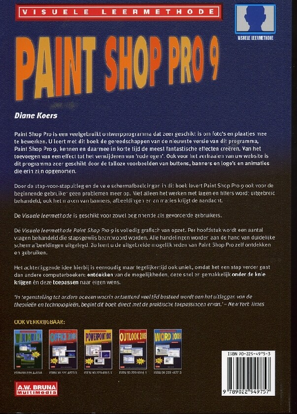 Paint Shop Pro 9 / Visuele leermethode achterkant