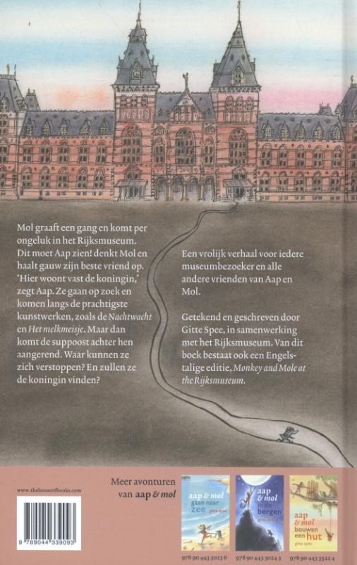 Aap en Mol in het Rijksmuseum achterkant