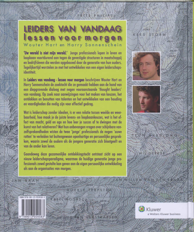 Leiders van vandaag - lessen voor morgen achterkant