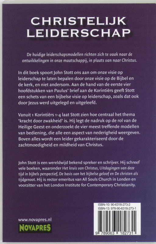 Christelijk leiderschap achterkant