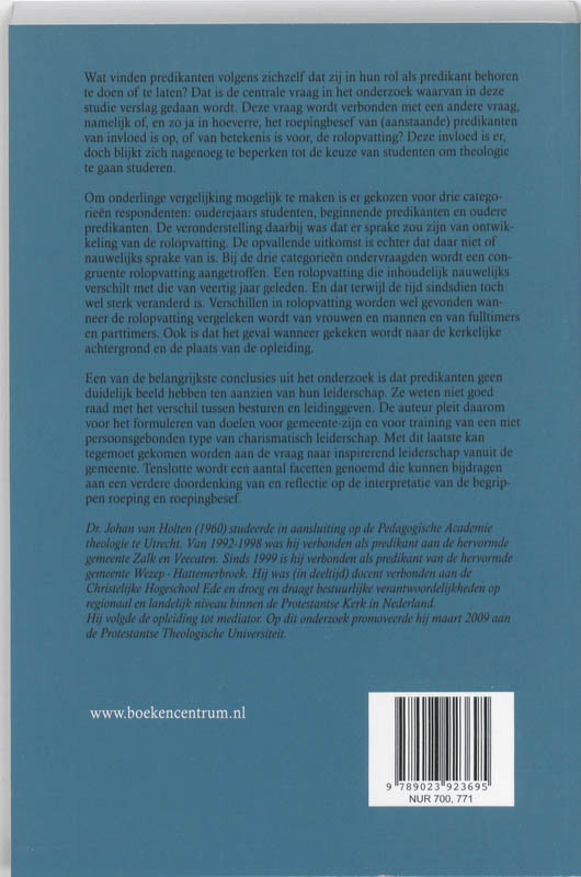 Rol & Roeping achterkant