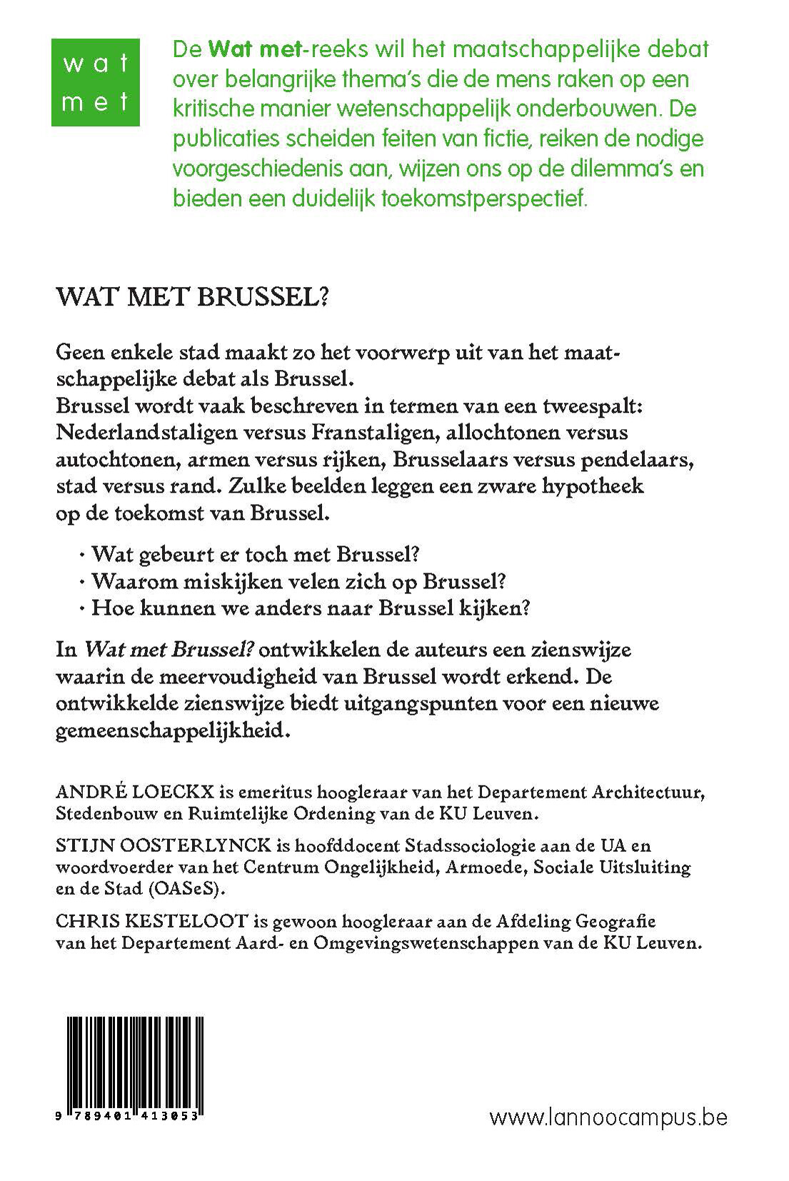 Wat met Brussel? / Wat met? achterkant