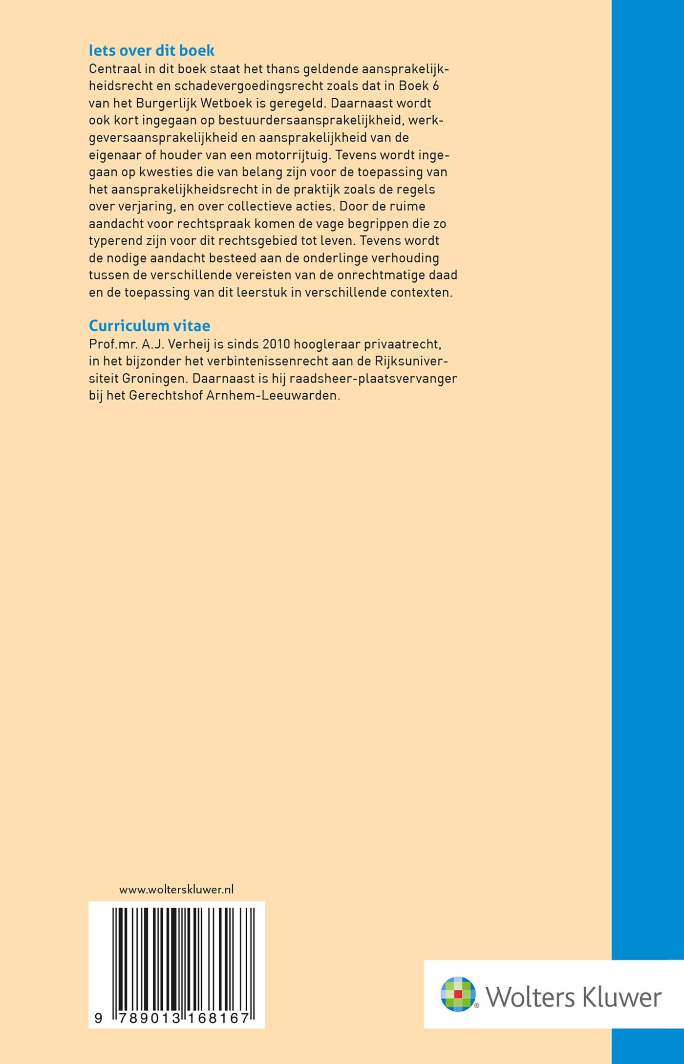 Onrechtmatige daad / Monografieen Privaatrecht / 4 achterkant