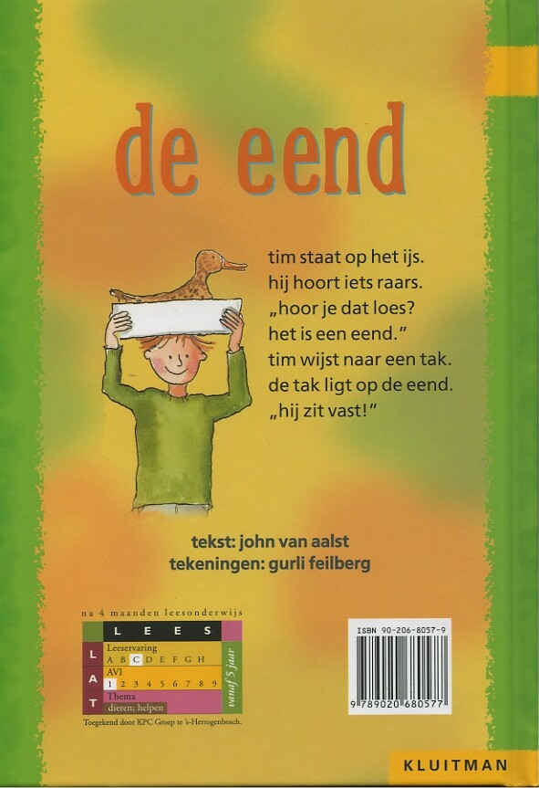 De eend / Klavertje een-serie / AVI 1 achterkant