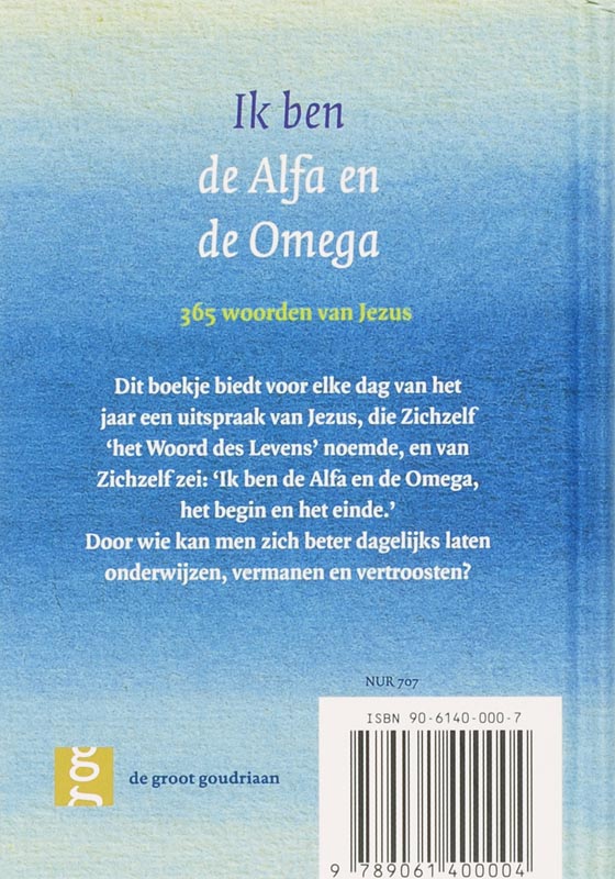 Ik ben de Alfa en de Omega achterkant