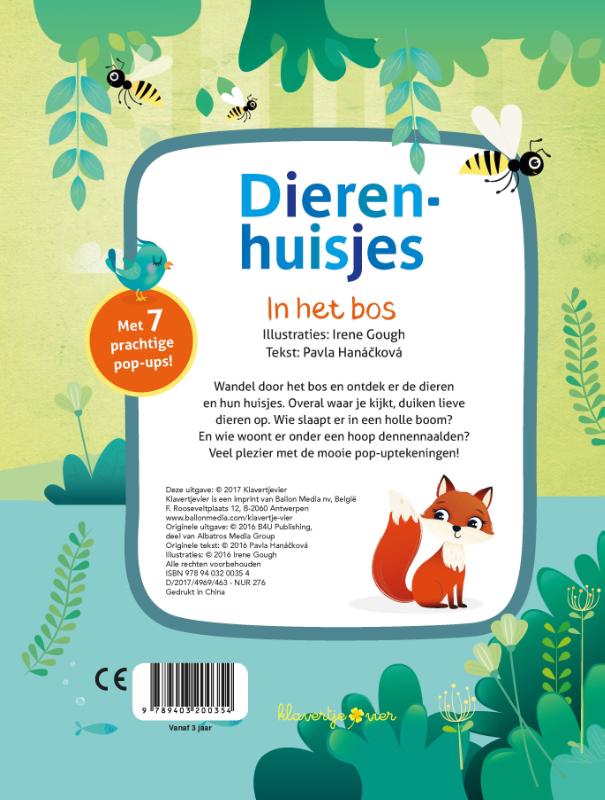 In het bos / Pop-up boek Dierenhuisjes / 0 In het bos / Pop-up boek Dierenhuisjes / 0 achterkant