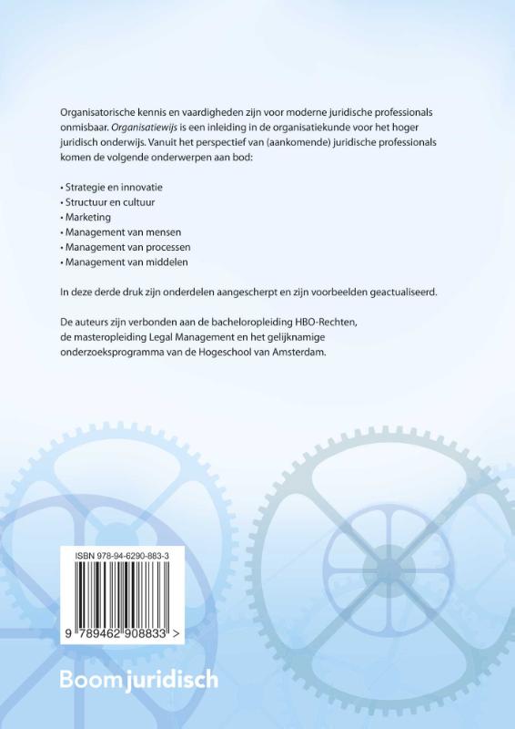 Organisatiewijs / Boom Juridische studieboeken Organisatiewijs / Boom Juridische studieboeken achterkant