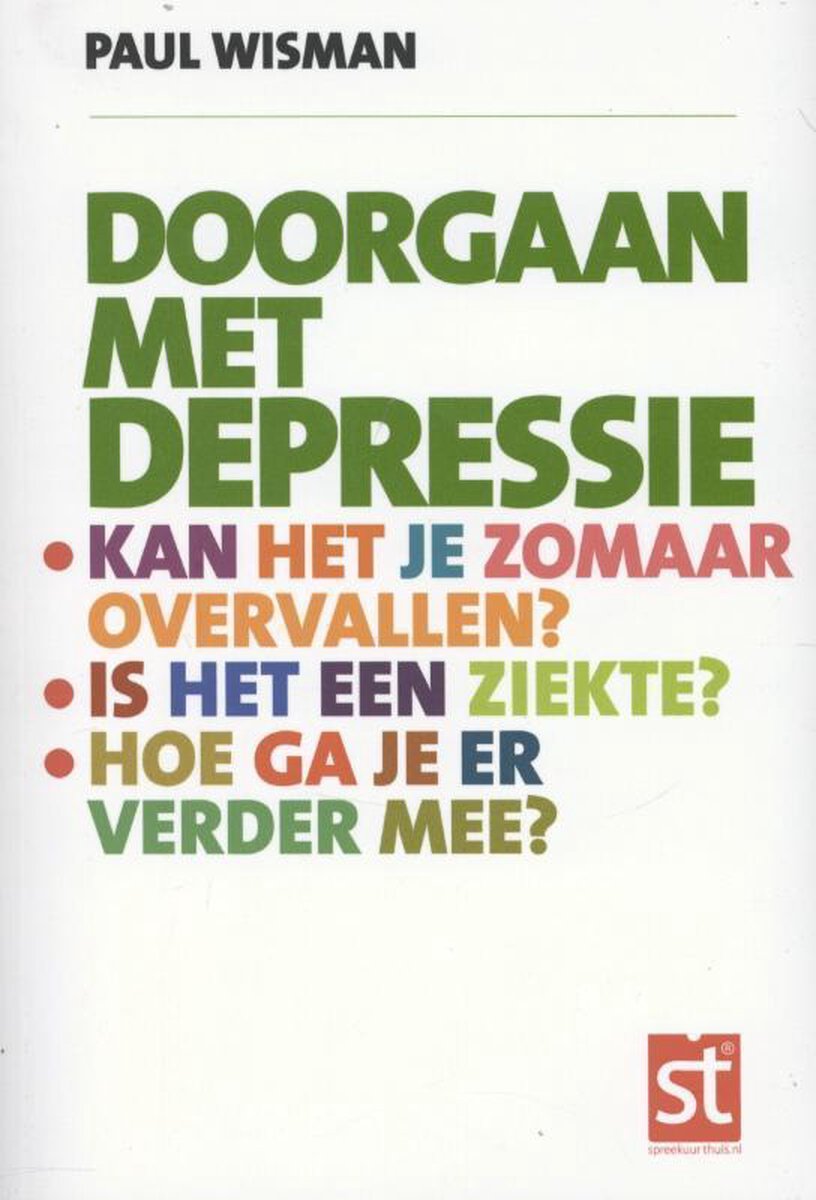 boekenbalie_9789491549007_cover Doorgaan met depressie / Spreekuur Thuis