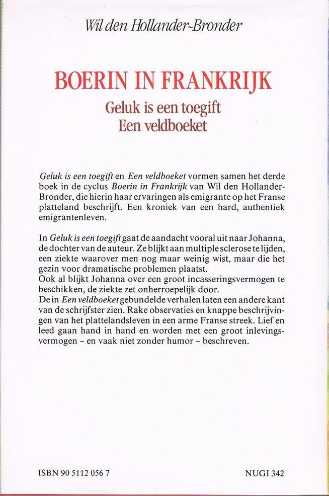 Boerin in Frankrijk 3 / Boerin in Frankrijk / 3 achterkant