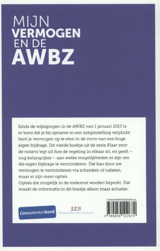 Mijn vermogen en de AWBZ / Klaar voor de notaris / 4 achterkant