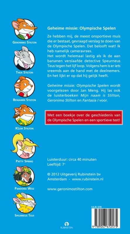 Geheime missie:Olympische Spelen achterkant