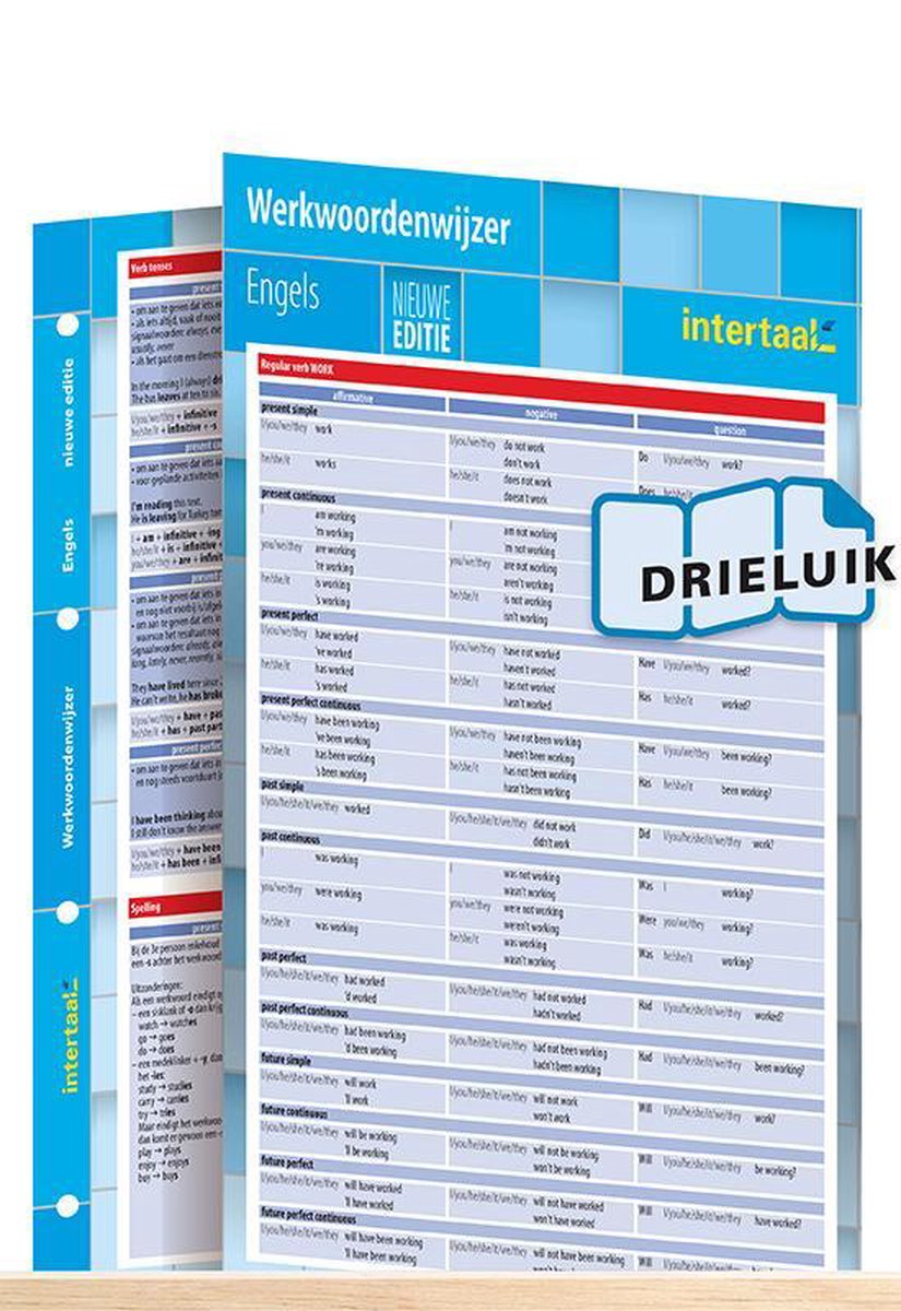 boekenbalie_9789462934559_cover Werkwoordenwijzer Engels - nieuwe editie uitklapkaart
